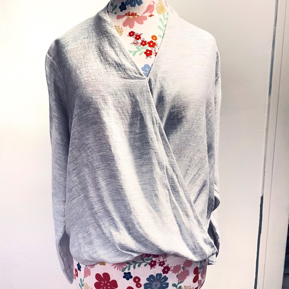 TOPSHOP High-Low Wrap Top